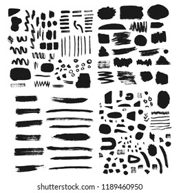 Brush Shapes Strokes Rough Edges Vector Stock Vector (Royalty Free ...