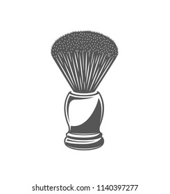 Brush for shaving isolated on white background. Design element. Vector illustration