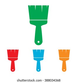 Brush sign. Colorfull set