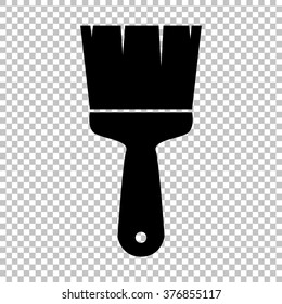 Brush sign. Flat style icon on transparent background