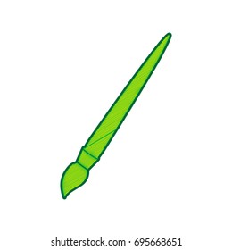 Brush sign illustration. Vector. Lemon scribble icon on white background. Isolated