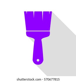 Brush sign illustration. Violet icon with flat style shadow path.