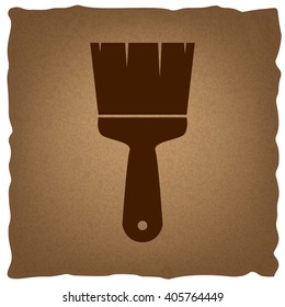 Brush sign. Vintage effect