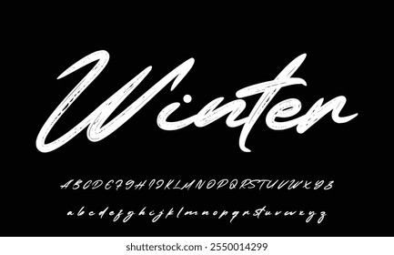 BRUSH Signature Font Calligraphy Logotype Script Brush Tipo de fuente Letras de fuentes escritas a mano