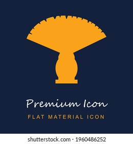 Brush Silhouette Premium-Material ui ux einzelne Vektorsymbol in navblau und orange Farben