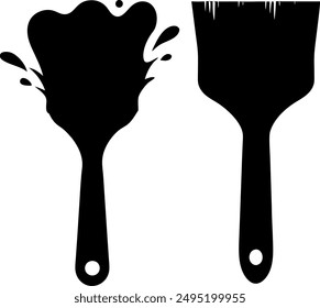 brush silhouette vector design art