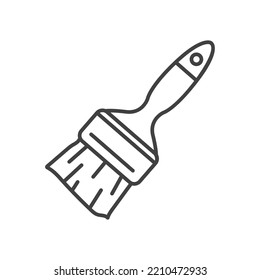 Brush simple linear icons on a white background