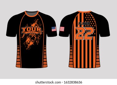 BRUSH SLASH AND FLAG THEME ON THE BACK STYLISH SHIRT