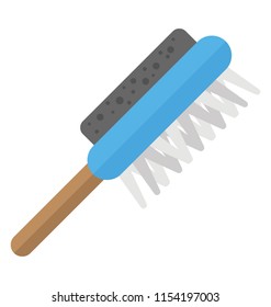 
Brush with soft and subtle strands and handle to be held, presenting icon for brush scrubber 
