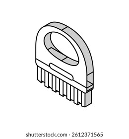 brush spa salon accessory isometric icon vector. brush spa salon accessory sign. isolated symbol illustration