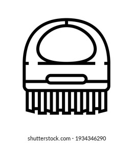 brush spa salon accessory line icon vector. brush spa salon accessory sign. isolated contour symbol black illustration