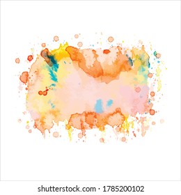 brush of splash shades watercolor.vector creative illustration.