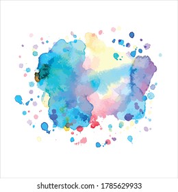 brush of splash shades watercolor.vector creative illustration.