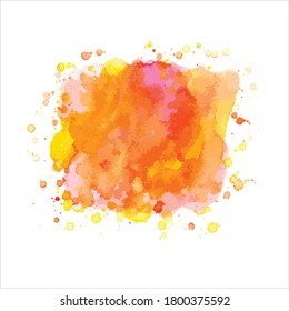 brush of splashes shades watercolor on white.vector creative illustration.