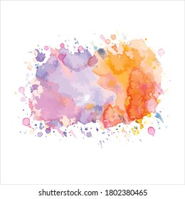 brush of splashes shades watercolor on white.vector creative illustration.