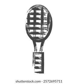 Brush sports related single item icon tennis racket