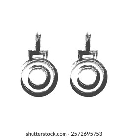 Brush sports related single item icon hanging ring