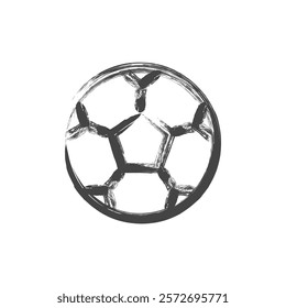 Brush sports related single item icon soccer ball