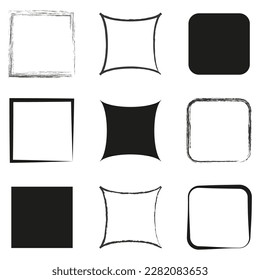 Brush squares, great design for any purposes. Rectangle pattern. Vector illustration.