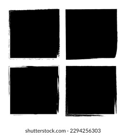 Brush squares in sketch style. Vector illustration.