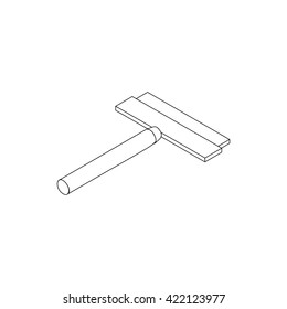 Brush squeegee icon, isometric 3d style