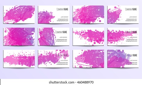 brush stain business cards set