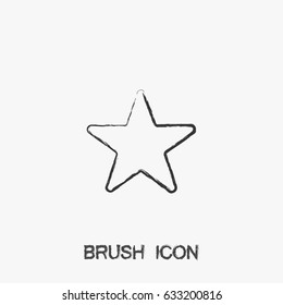Brush star   icon  illustration vector symbol