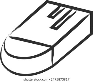 Brush stationery handwritten style icon eraser