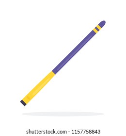 Brush for stretching the eye line of shadows or pencil vector flat material design isolated on white