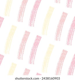 Brush stripes lines seamless pattern. crayon ornament. Scribble brush strokes vector background. Hand drawn marker, curved lines. Colored pencil sketches. 