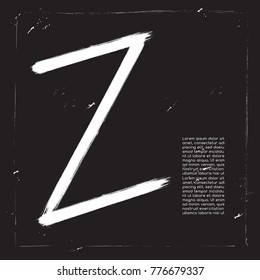 Brush Stroke Alphabet Set : Vector Illustration