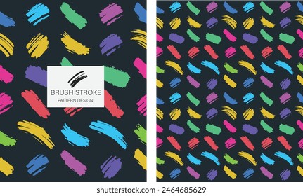 Brush Stroke Art Style, Pattern Seamless, Abstract Design for packaging design, fabric printing, wallpaper, book covers, printing, wrapping, equipment. Files can be customized for work.