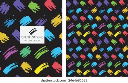 Brush Stroke Art Style, Pattern Seamless, Abstract Design for packaging design, fabric printing, wallpaper, book covers, printing, wrapping, equipment. Files can be customized for work.