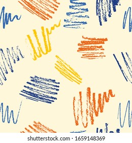 brush stroke artistic seamless pattern Vector freehand lines background texture. Ink brush strokes simple geometric design.