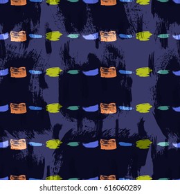 Brush stroke artistic seamless pattern