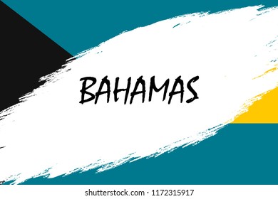 Brush stroke background with Grunge styled flag of 
