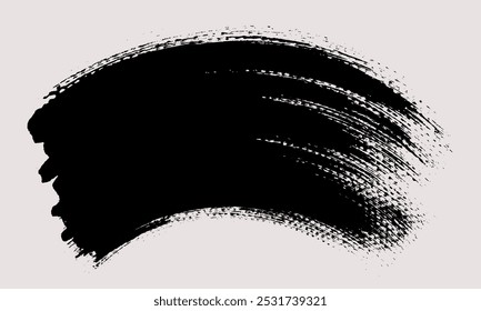 Brush stroke background. Vector painted curve, isolated on white background. Grunge textured design element