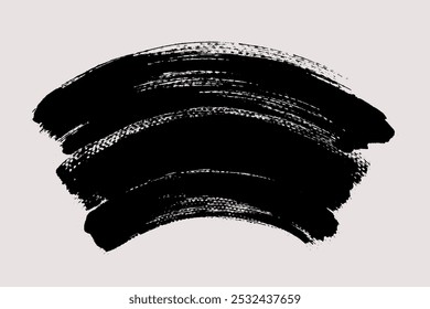 Brush stroke background. Vector painted curve, isolated on white background. Grunge textured design element