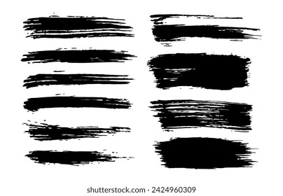 Brush stroke black 2, vector illustration