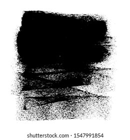 Brush Stroke Black Grunge Distressed Paint Background