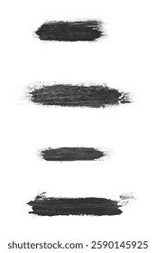 Brush stroke with black brush on paper