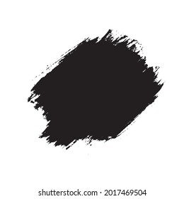 Pinza de pincel, pintura negra, trazo de pincel de tinta, pincel, línea o textura. Conjunto de pincel de vectores. Elementos de diseño gruesos. 