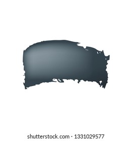 Brush stroke of black paint on white background.