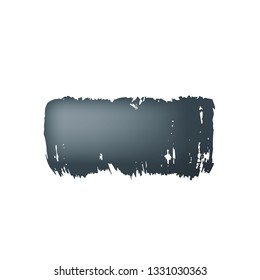 Brush stroke of black paint on white background.