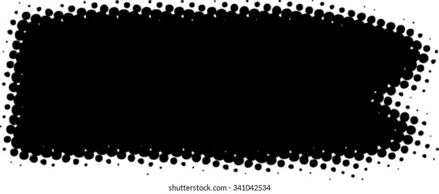 Brush Stroke . Black Paint Splattered Shape . Grunge Background Texture . Vector 