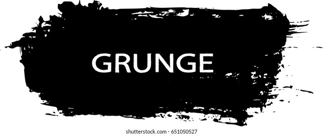 Brush Stroke. Black Paint Splattered Shape. Grunge Background Texture. Vector Distress Background. Cracked Banner. Distress Texture. Grunge Texture.