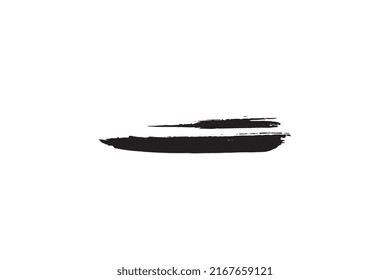 Toco de pincel. Textura de fondo de pincel negro, marco pintado de pincel de pincel de pincel de pincel, ilustración de vectores de mancha de salpicadura