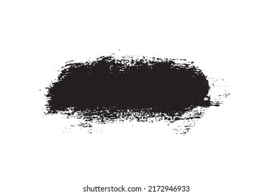 Brush stroke. Black paintbrush background texture, brushstroke painted frame, ink paint banner, splash stain vector illustration