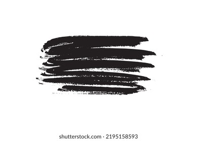 Brush stroke. Black paintbrush background texture, brushstroke painted frame, ink paint banner, splash stain vector illustration