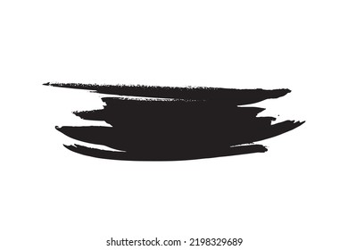 Brush stroke. Black paintbrush background texture, brushstroke painted frame, ink paint banner, splash stain vector illustration
